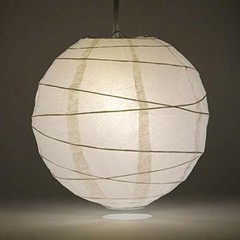 Quasimoon 18″ White Irregular Ribbed Paper Lantern (10 PACK) by PaperLanternS…