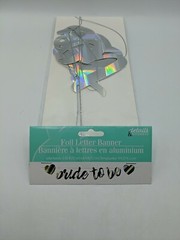 Silver Foil Letter Banner «Bride To Be» 2.45×0.4Letters/ 9ft string