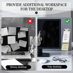 AceOrbit 4 Pcs Monitor Memo Boards for Computer, Acrylic Transparent