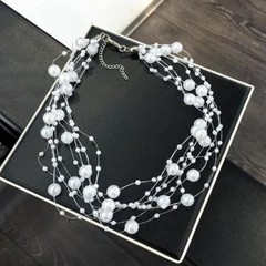 Silver String Garland for 100-Feet Artificial Pearl Beads