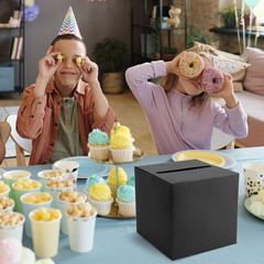Black Card Box Wedding Party Card Box Gift Boxes Collection Receiving Box Holder