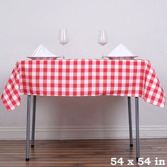 5-15 PACKS Checkered 54×54″ Inch Wide Gingham Buffalo Checked Tablecloths SALE**
