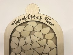 Beauty and the Beast Wedding 95 petal drop box alternative guest book Dome Jar