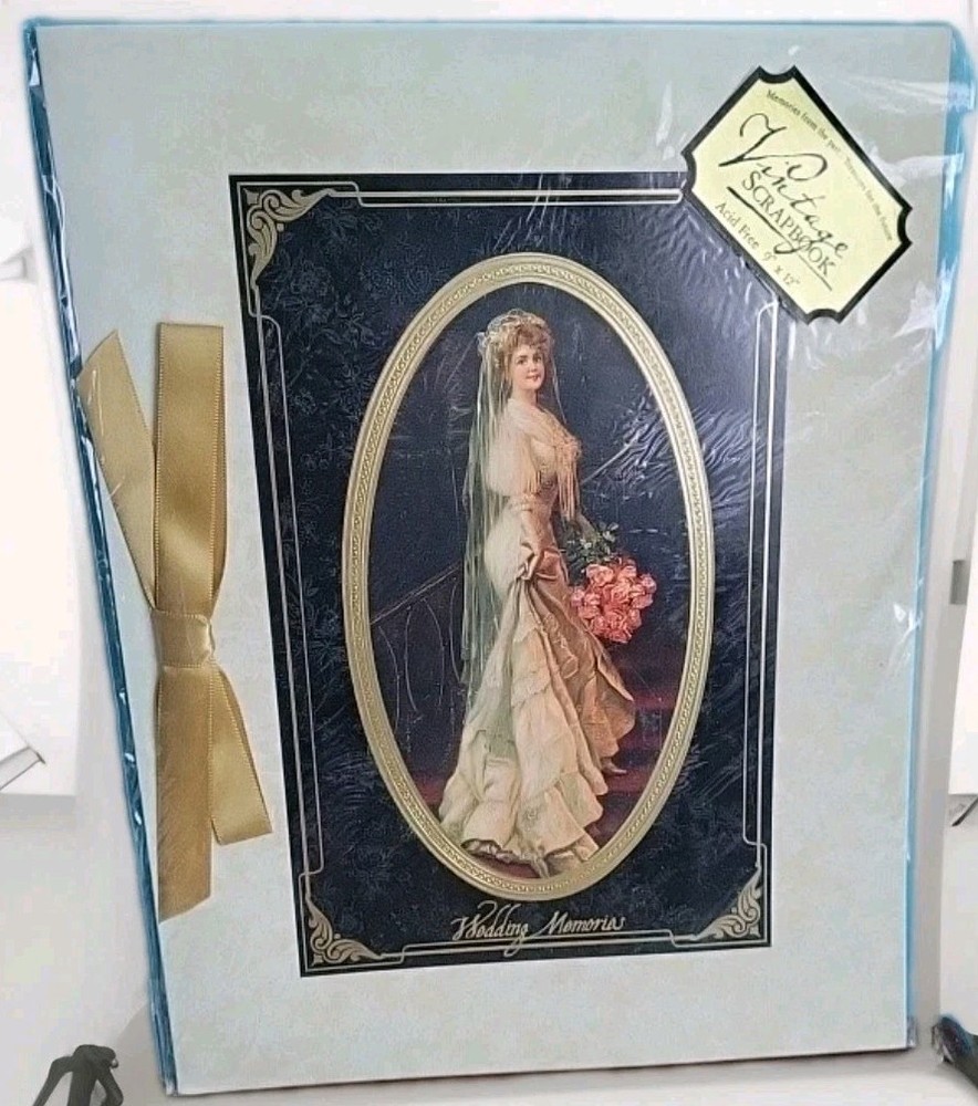 Vera Wang Wedding Memories Dry-Mount Album Antique Style Book Bound Beige Gold