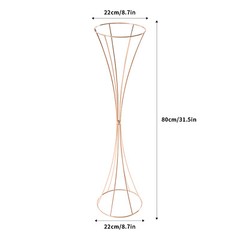 10Pcs Gold Iron Centerpieces for Table Wedding 31.5in Tall Metal Trumpet Vase