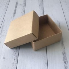 100x Base & Lid 2pcs Kraft Paper Favor Box Necklace Jewelry Soap Packaging Box