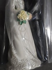 Wilton Our Day Wedding Couple Cake Topper 4.5 Inch Blonde Bride Retired 1997