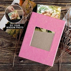 Photo Album 4×6 50 Pockets 2 Packs, Small Mini Capacity Leather Photo Albums, Ea