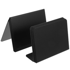 10 Pcs Reusable Name Plates for Desks Acrylic Menu Holder Base Stand Small Sign