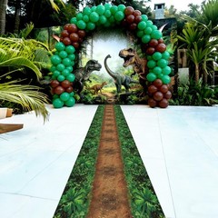Dinosaur Jungle Party Decoration 42×118 Inches Forest Path Runner Rug Dino Ju…