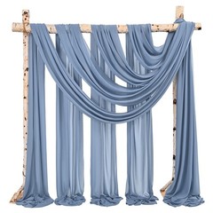Wedding Arch Draping Fabric,4 Panels 28″ x20ft Dusty Blue Wedding Arch Drapes…