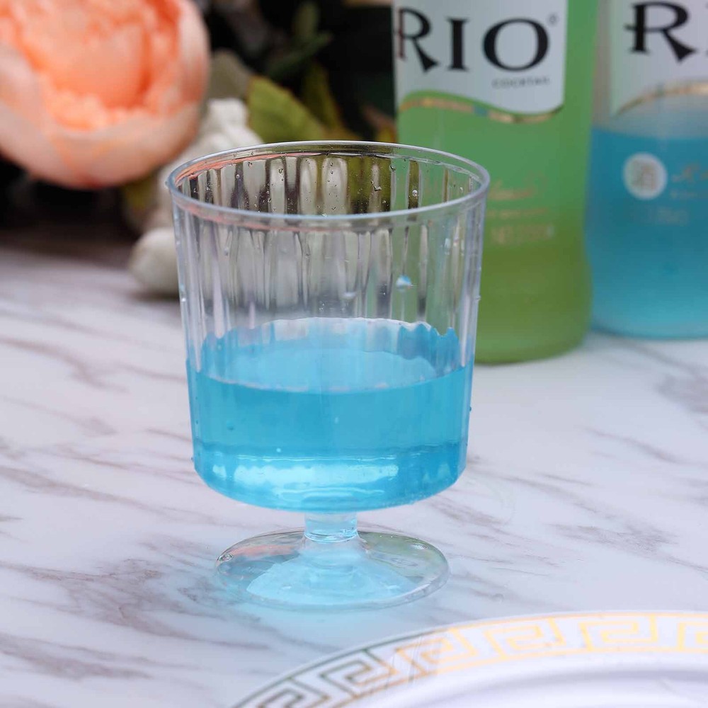 8 oz Plastic CLEAR Wine GLASSES Disposable Party Wedding TABLEWARE WHOLESALE