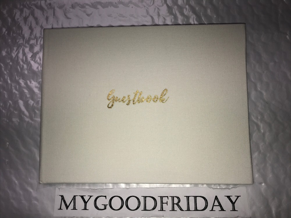 C.R.Gibson Gold Glitter Guest Book *On Sale For Limited Time