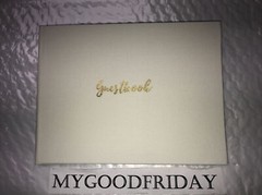 C.R.Gibson Gold Glitter Guest Book *On Sale For Limited Time