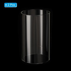 2Pcs 3″x4″ Open Ended Glass Candle Holders High Borosilicate Glass Chimney Clear
