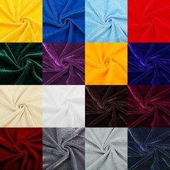 12 YARDS FLOCKED VELVET STRETCH Fabric 60» Wide Dress Craft Curtain 10 COLORS