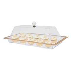 Acrylic Wedding Cake Display Plate Cookies Deserts Stand Serving Tray with Lid