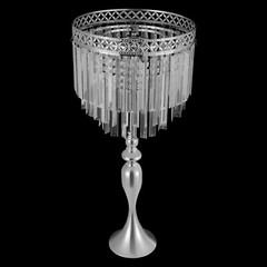 Elegant Acrylic Flower Stand with Crystal Pendants for Weddings & Events