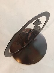 Laser Cut Steel Cake Top, Western Love, Cowboy Bride and Groom