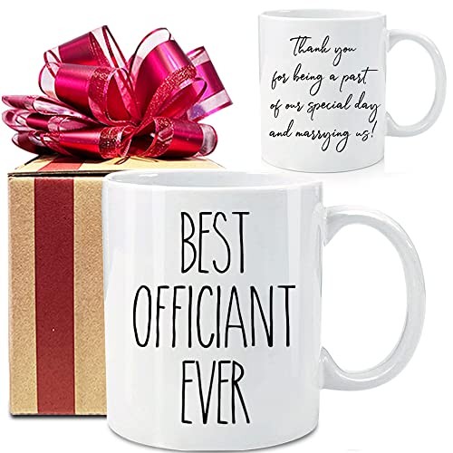 Dnuiyses Wedding Officiant Mug, Funny Wedding Registry Mugs, Best White