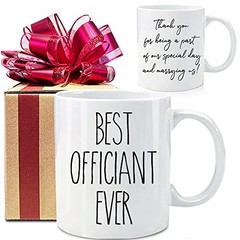 Dnuiyses Wedding Officiant Mug, Funny Wedding Registry Mugs, Best White