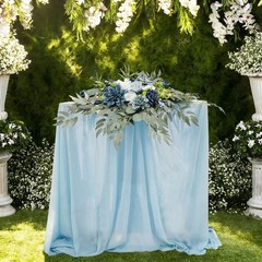 Tabletop Decor Set Artificial Flower With Tablecloth & Table Runner Home Wedding