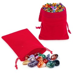 25Pcs Jewelry Pouches Velvet Gift Bags Wedding Favors Party String Pouch Storage