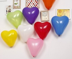 yueton Pack of 100 Assorted 12 inches, Colors-heart-shaped-100pcs