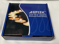 LED Teal Lights Flameless Timer Set of 24 Decor for Weddings & Baby Showers