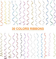 30 Rolls Curling Ribbons 1/5″ Wide X 11 Yards 330 Yards Shiny Plastic Balloon St