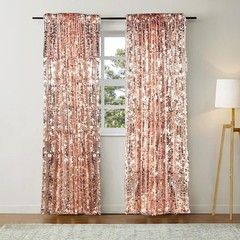 Big Sequin Rose Gold Drapes Curtains Panels Payette Sequin Backdrop Curtains …
