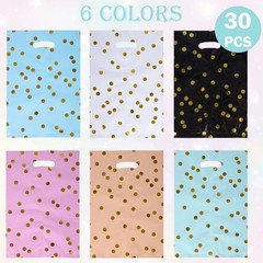 Agaommio 30pcs Party Favor Bags for Kids 30pcs Polka Dot Pattern 6colors