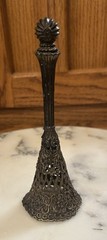 Vintage Brass Tussie Mussie Posy Holder – Ornate Filigree Victorian Revival W1