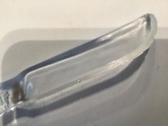 Cryst-O-Lite Depression Glass Knife Clear Fruit Cake Floral Handle 8.5″