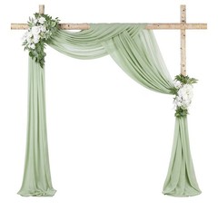 Ceiling Drapes 7 Panels Wedding Arch Draping Fabric 20FT Chiffon Party Decor