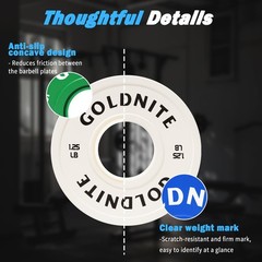 Goldnite Change Plates 1.25Lb 2.5Lb 5Lb Set Rubber Coated Fractional Weight