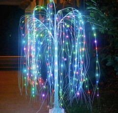 5Ft LED Lighted Tree Weeping Willow Tree Outdoor Colors Changing Light Up