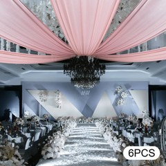 6PCS 5x15FT Ceiling Drapes Ceiling Draping Backdrop Curtains for Party Wedding