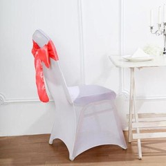 10 Red Satin CHAIR SASHES Ties Bows Wedding Ceremony Reception Decorations