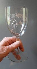 Vintage Bride and Groom Wedding Champagne/Wine Toasting Glasses [ Keepsake Item]