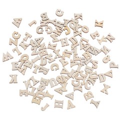 100 Pcs Wooden Letters Craft Alphabet for Children Learning Small Crafts Decor