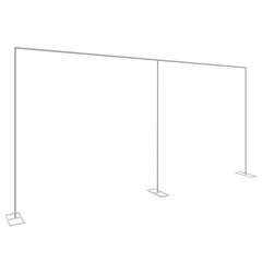 10x20ft Backdrop Stand Wedding Party Backdrop Stand Pipe Kit Curtain Frame NEW