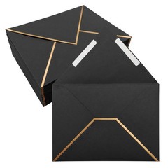 XHKDSYMC 50 Pack 5×7 Envelopes Self Seal, Black for 5×7,