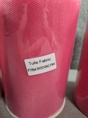 Lot Of 3 Tulle 6” X 100 Yards Each Fabric Roll Pink Nylon Tulle Spool