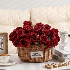 Jexine 60 PCS Artificial Roses Bulk Silk Flowers with Long Stems, Realistic F…