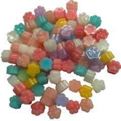 250 Approx Count Pastel Pearl Color Mix Paw-Shaped Sealing Wax Beads (3 ounces)