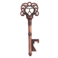 50Pcs Antique Alloy Bottle Opener with Organza Drawstring Pouches for Wedding