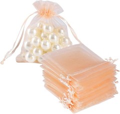 100pcs White Organza Jewelry Bags Drawstring 3 x 4 inch Little Mesh Gift Pouches