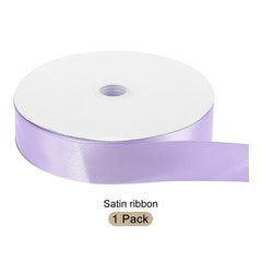 100 Yard Satin Ribbon Double Sided Grosgrain Silk Ribbon, 1.5″/Light Purple
