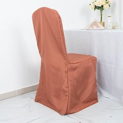 50 Terracotta Polyester BANQUET CHAIR COVERS Wedding Party Reception Decorations
